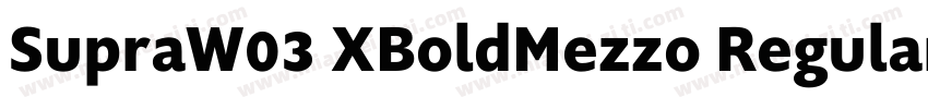 SupraW03 XBoldMezzo Regular字体转换